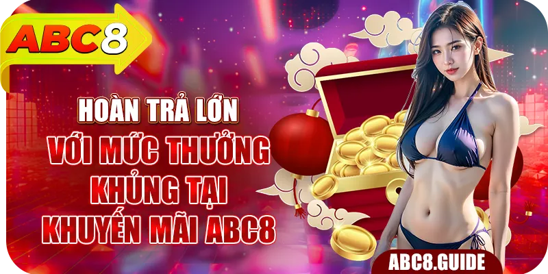 Hoàn trả lớn với mức thưởng khủng tại khuyến mãi ABC8